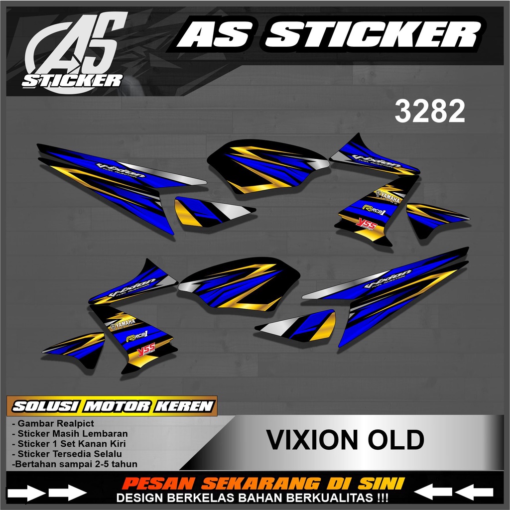 3282a Striping Vixion Old 2015 Striping Sticker Cb150R Old Desain Racing