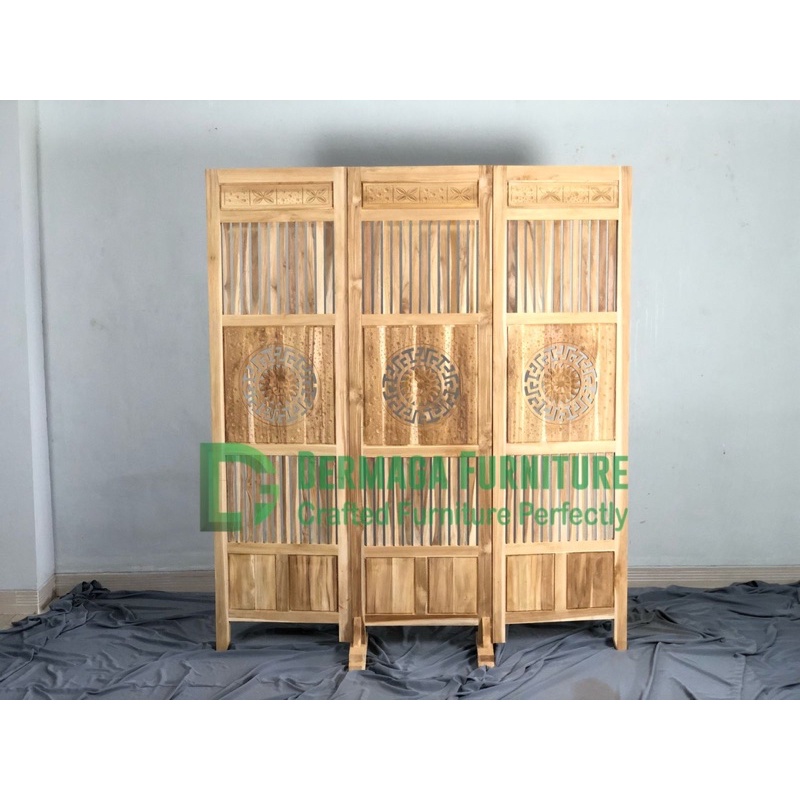 SKETSEL TRIBAL P3 MINIMALIS KAYU JATI PENYEKAT RUANGAN DEKORASI RUANGAN DEKORASI PELAMINAN SOFA PELA