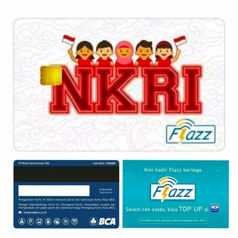 Kartu Flazz BCA Gen 2 /Gen2 - Edisi Kemerdekaan NKRI /eToll /eMoney Card