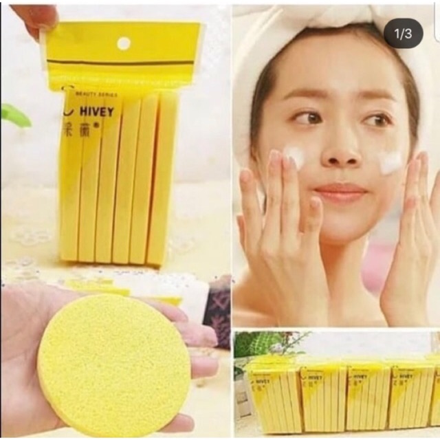 Sponge Stick 12 batang / Compressed Facial Sponge / Spon Kentang Chivey Beauty / Spon Facial best seller