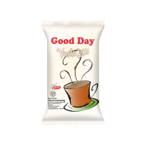 

Good Day Kopi Instant 3 In 1 Vanilla Latte 10X20g