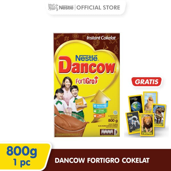 PROMO DANCOW FORTIGRO SUSU BUBUK COKLAT BOX 800G GRATIS BUKU SERI NG KIDS TERMURAH