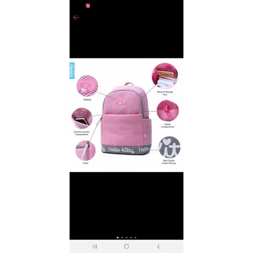 hello kitty trendy backpack ransel XL Adinata 8071