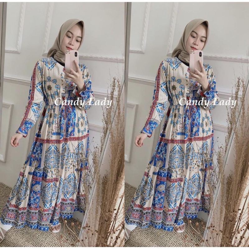 Deli dress etnik. etnik dress delli. Dress etnik murah terbaru