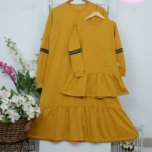 Tunik/baju atasan tunik baby Terry Cutetrik ibu dan anak