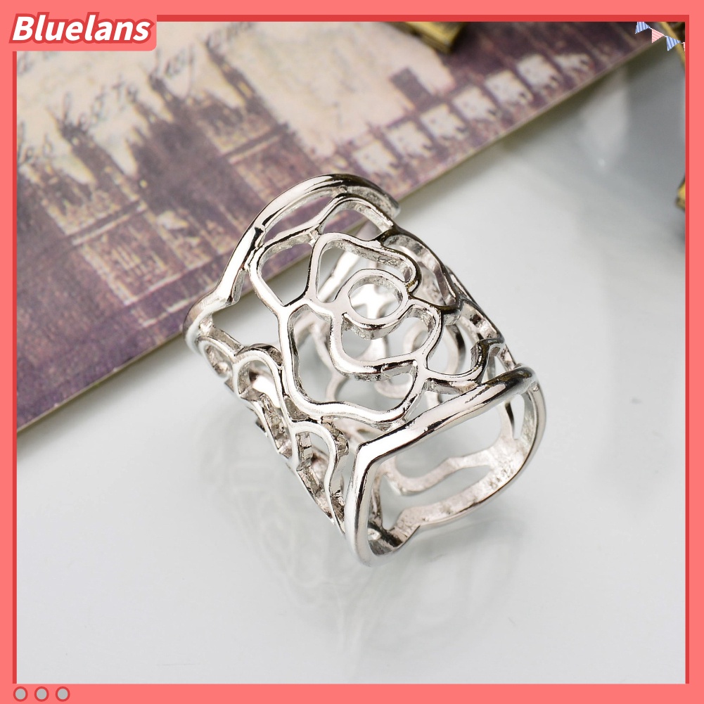 Bluelans Fashion Women Openwork Carved Rose Pattern Scarf Ring Buckle Shawl Clip Jewelry