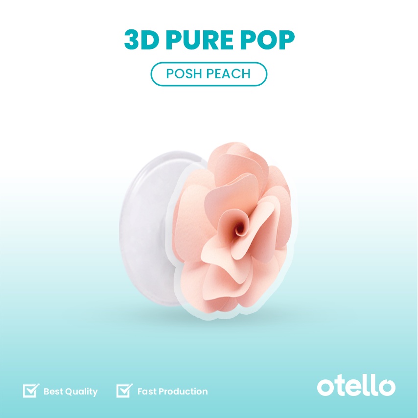 Otello Griptok HP Akrilik Posh Flower Pure Pop Popstand Bunga Popstand HP Floral Pop Stand Bunga Cantik