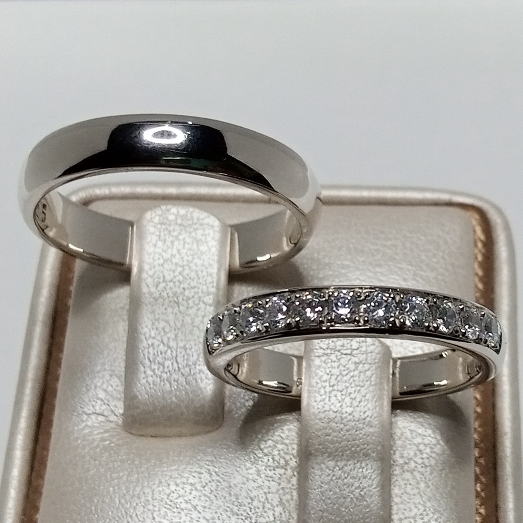 Cincin Tunangan Couple Perak Asli Ukir Nama A45