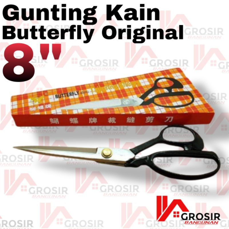 

Gunting BUTTERFLY 8 inci Original/Gunting kain/Gunting Serbaguna