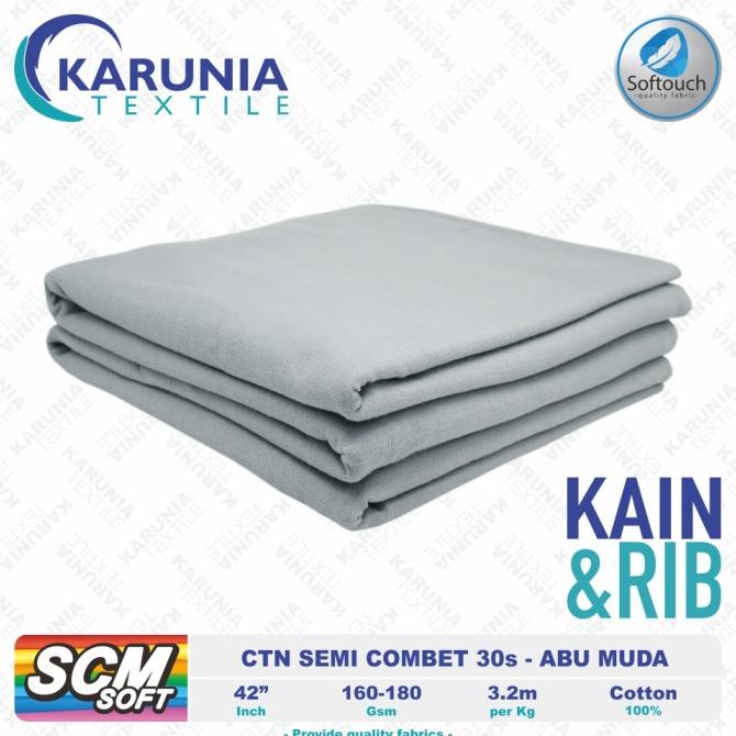 CTN Semi Combet 30s | Abu Muda | Kain Kaos + Rib | Karunia Textile