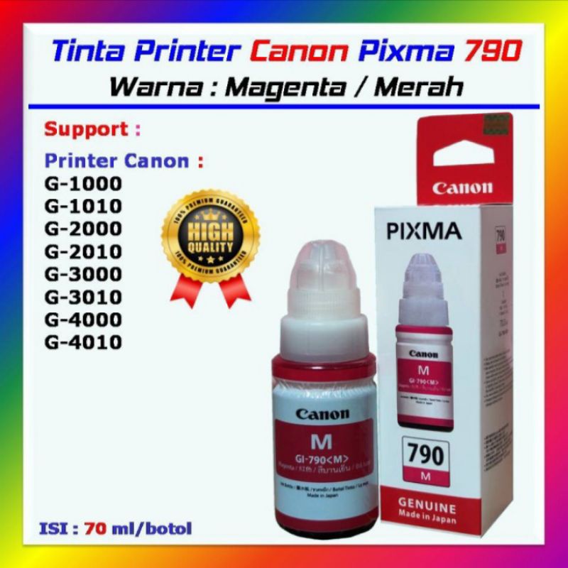 T!nta Canon pixma Gl-790 for canon G1000/1010/2010/2020/2012/3000/3010/3012/4000/4010