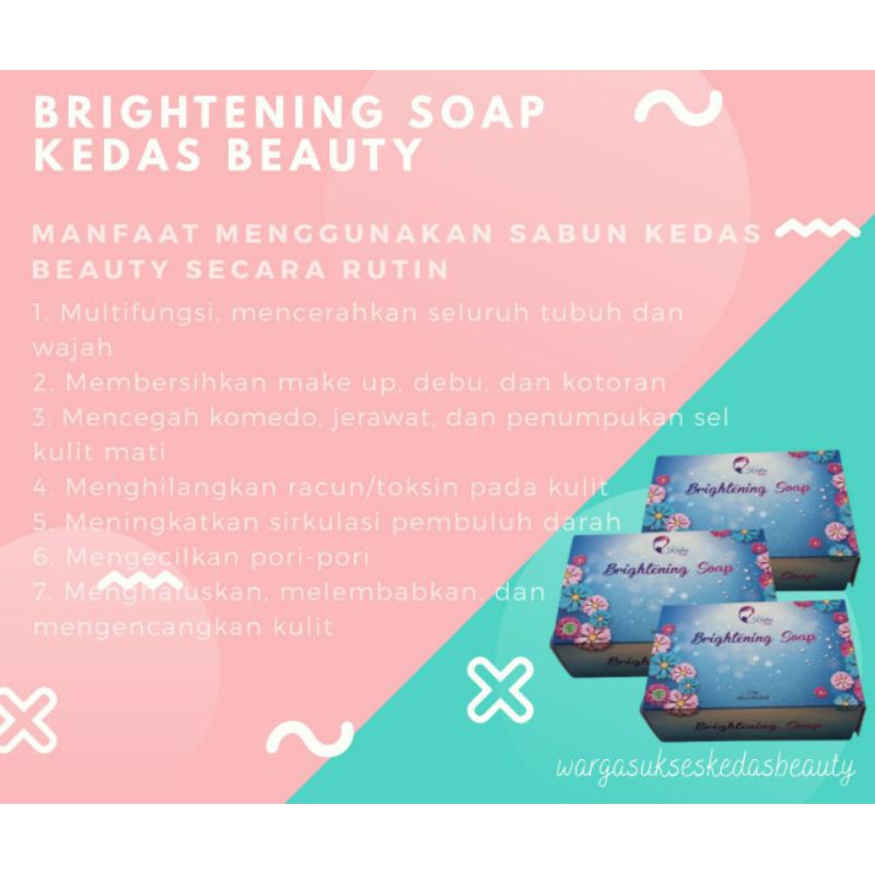 KEDAS BEAUTY ORIGINAL/SABUN MUKA DN BADAN/SABUN PEMUTIH/SABUN AMPUH KULIT PUTIH-3