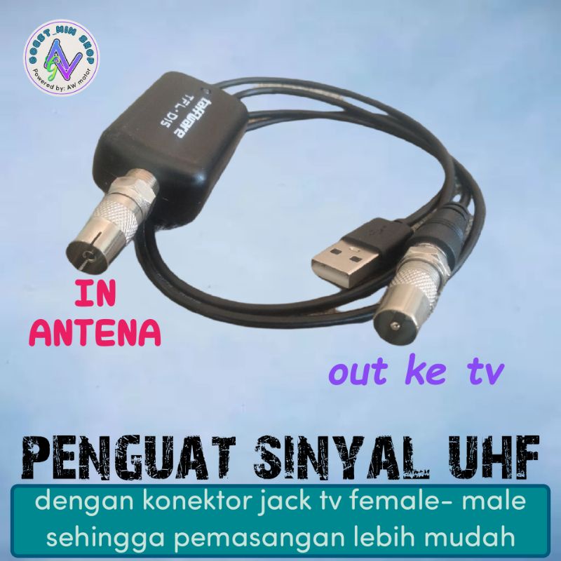 booster penguat sinyal DIGITAL Taffware TFL-D15 + konector jack antena