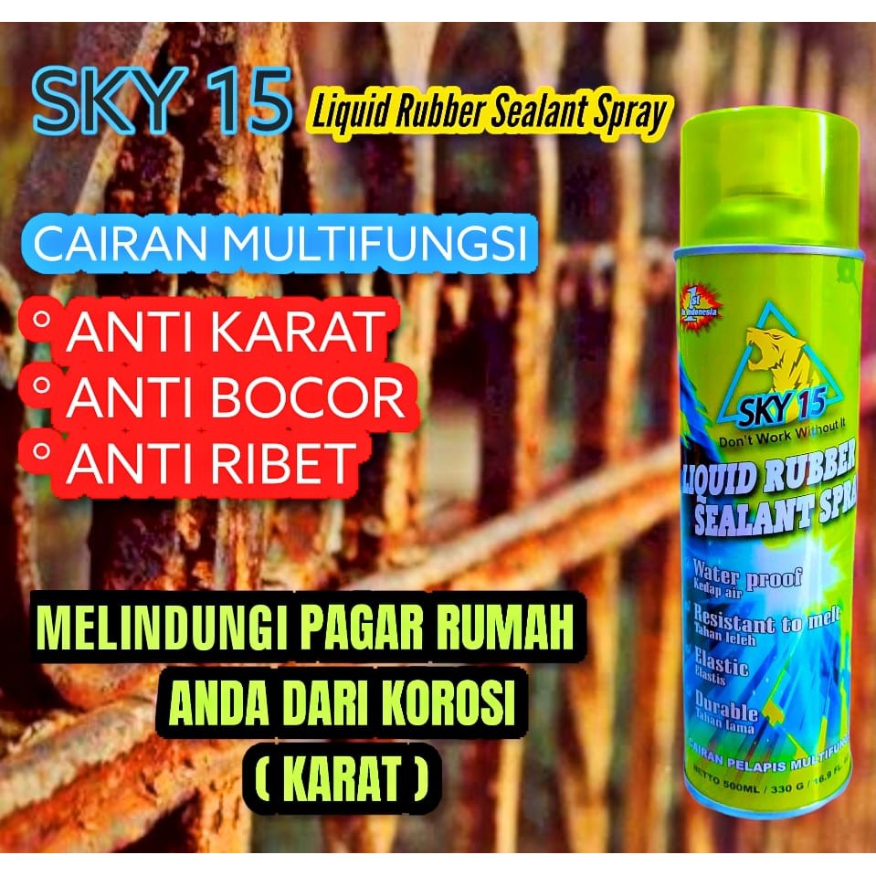 CAIRAN ANTI BOCOR REMBES WATER PROOF LIQUID RUBBER SEALANT SPRAY SKY15 500ML