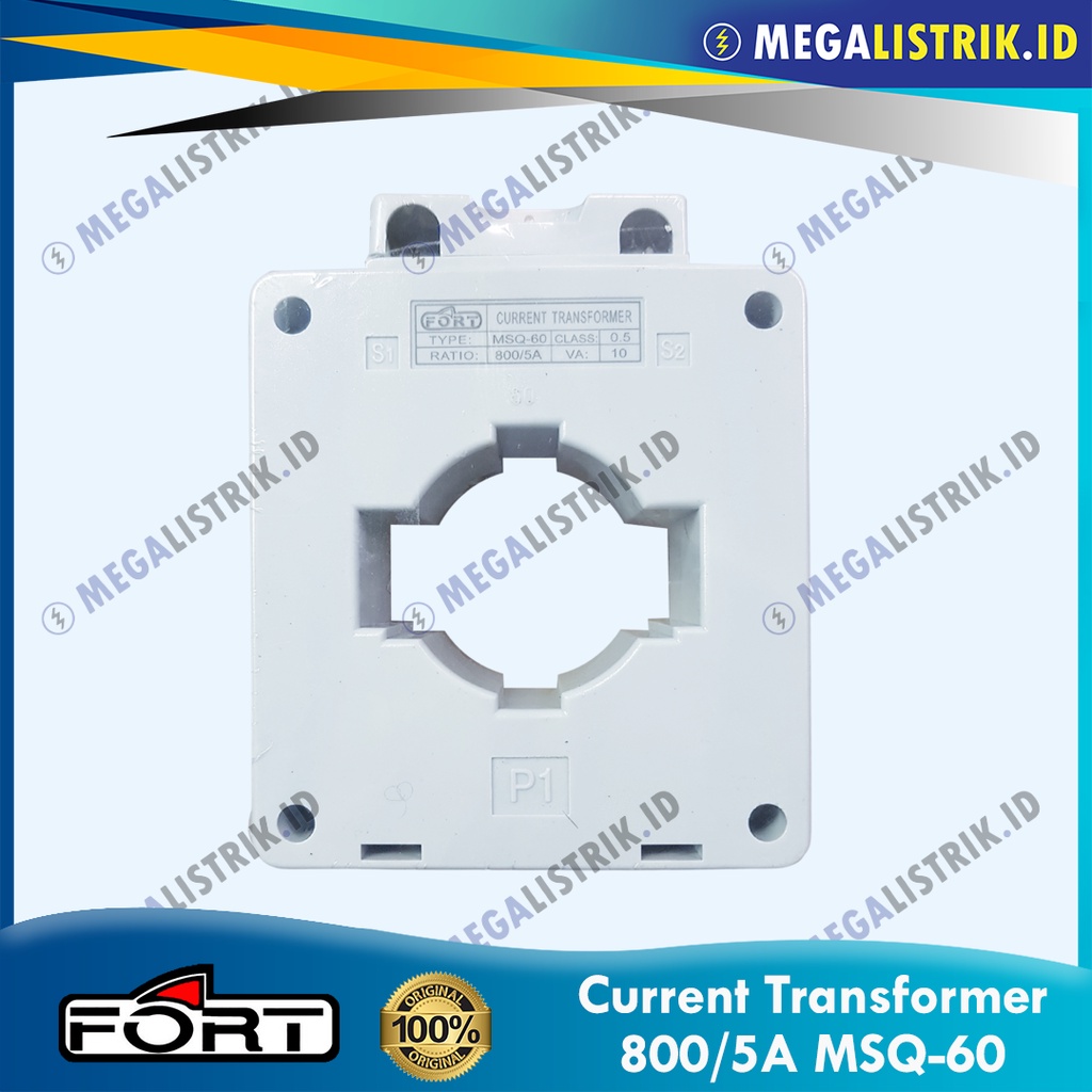 FORT CURRENT TRANSFORMER 800/5A MSQ-60 / CT PANEL METER 800 AMPERE / 800A MSQ60