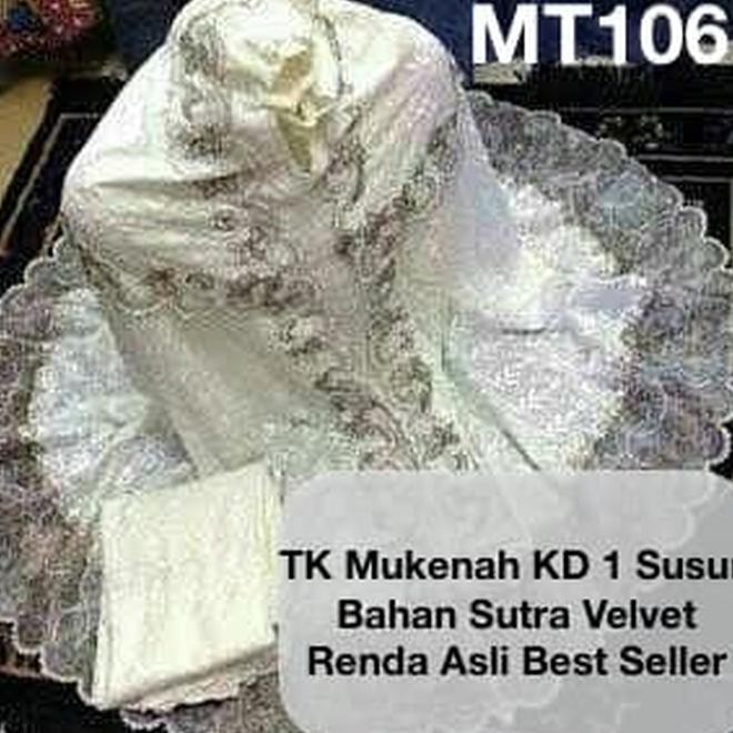 Alat Sholat Wanita/Mukena Satin List Bunga/Bordir Bunga/Kd 1 Susun