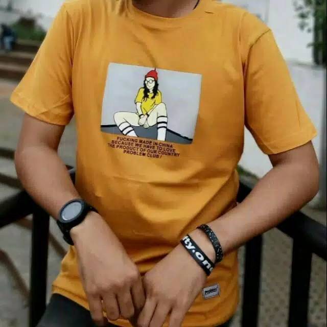 KAOS DISTRO PROBLEM BAJU MURAH PAKAIAN PRIA ATASAN WANITA BOOMBOGIE KAOS EFG TSHIRT ORI RACER TEES