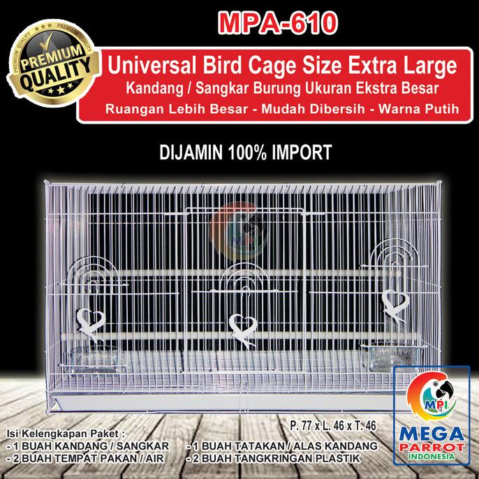 

(BISA COD) Kandang / Sangkar Burung Ukuran Ekstra Besar [ Size XL ] MPA-610 TERBARU Kode 1154