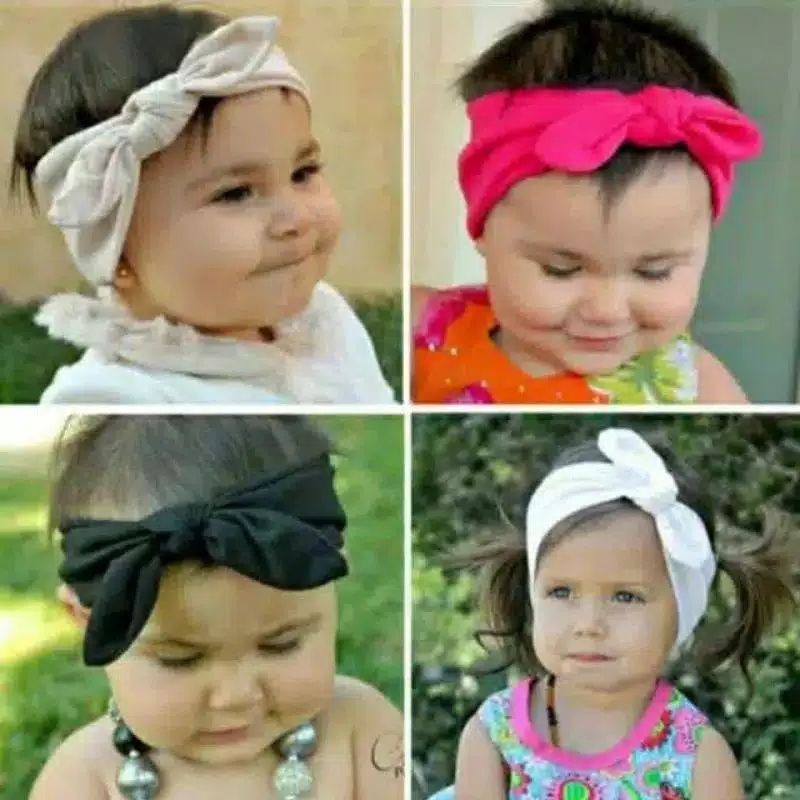 BANDANA bayi SIMPUL |headband Baby Perempuan New born Usia 0-3 Tahun Premium