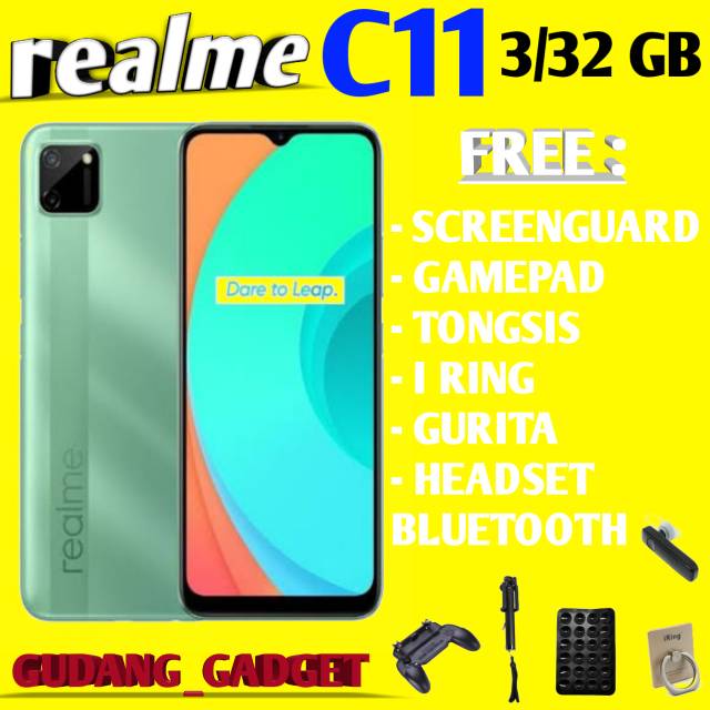 REALME C11 3/32 RAM 3GB ROM 32GB RAM 2/32 GARANSI RESMI