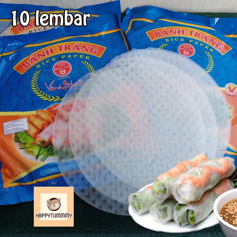 BANH TRANG RICE PAPER 10 Lembar -  22CM Kulit Lumpia Vietnam rice roll spring roll