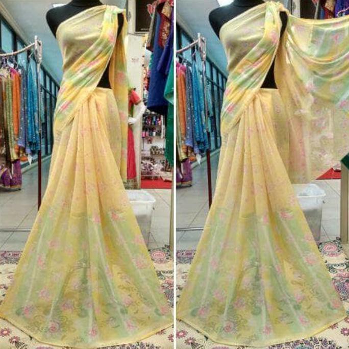 Model Baju Gamis Kain Sari India Hijabfest