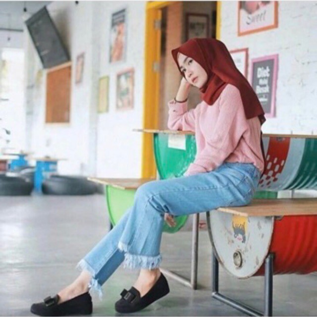  CELANA  JEANS WANITA MOUREEN BF BOYFRIEND  CUT CROP 