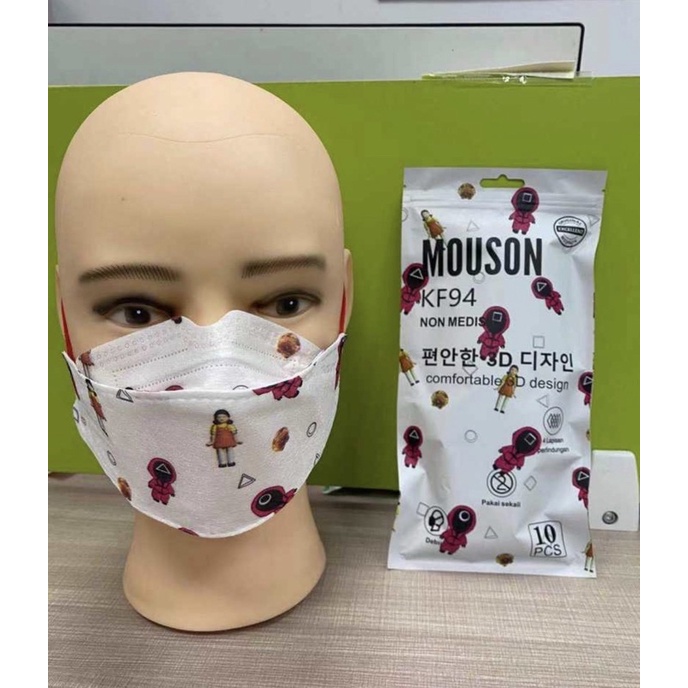 SG MASKER KF94 MOUSON ISI 10PC Masker KF 94 4ply Masker 4D isi 10pcs