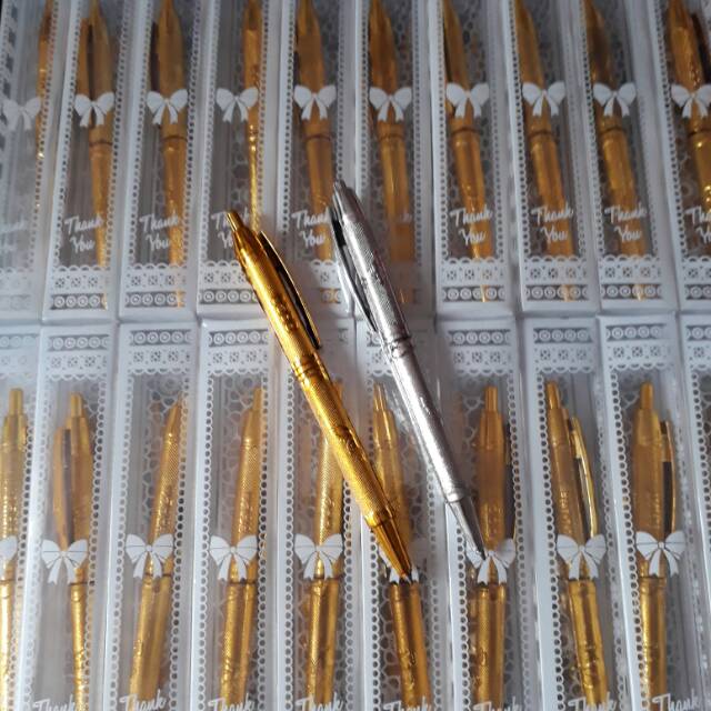 

Souvenir pulpen emas mika motif(minimal 100pcs)