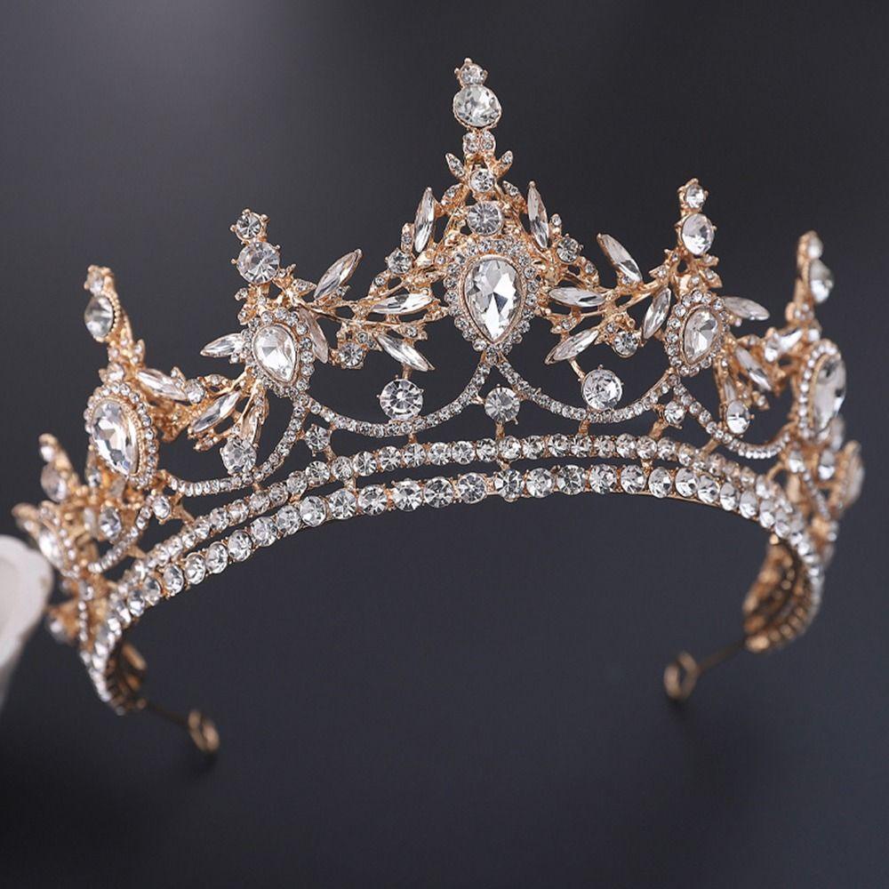 NEEDWAY Needway Tiara Berlian Elegan Prom Cantik Hiasan Kepala Bando Rambut Hoop Untuk Wanita zinc alloy Gaya Korea Tiaras