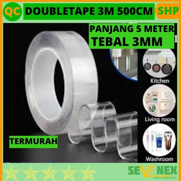 

Double Tape 3M Anti Air Transparan Perekat Serbaguna Kuat Tebal Transparan Doubletape 3m Bening