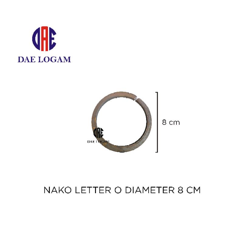 Ornamen Pagar Besi Tempa Nako Leter O Diameter 8 cm
