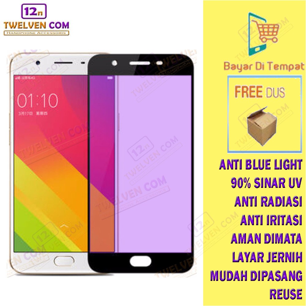 ANTI BLUE TEMPERED GLASS BLUE LIGHT ANTI GORES Oppo F1s F3 F5 F7 F9 F9 Pro F11 F11 Pro F15