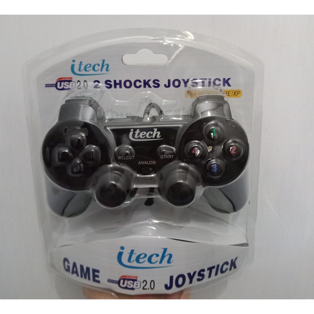 GAMEPAD GETAR HITAM SINGLE STIK GAME BLACK GETAR TURBO JOYSTICK ANALOG CONTROLLER