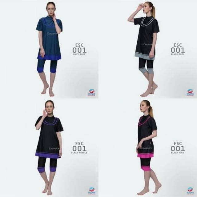 Baju Renang Wanita Edora Semi Cover kode ESC