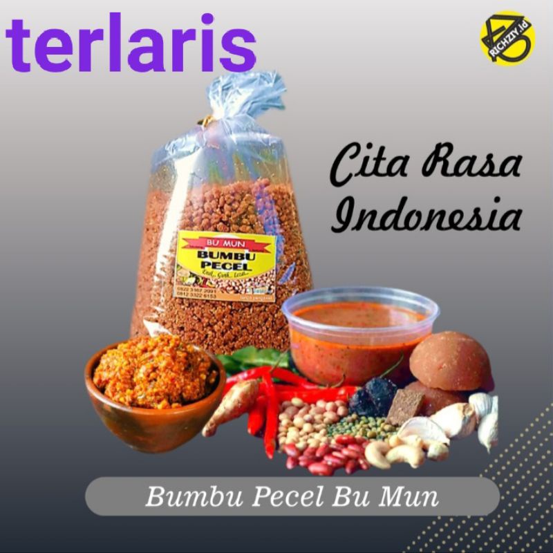 

Bumbu Pecel Instan Bu Mun kemasan 1Kg