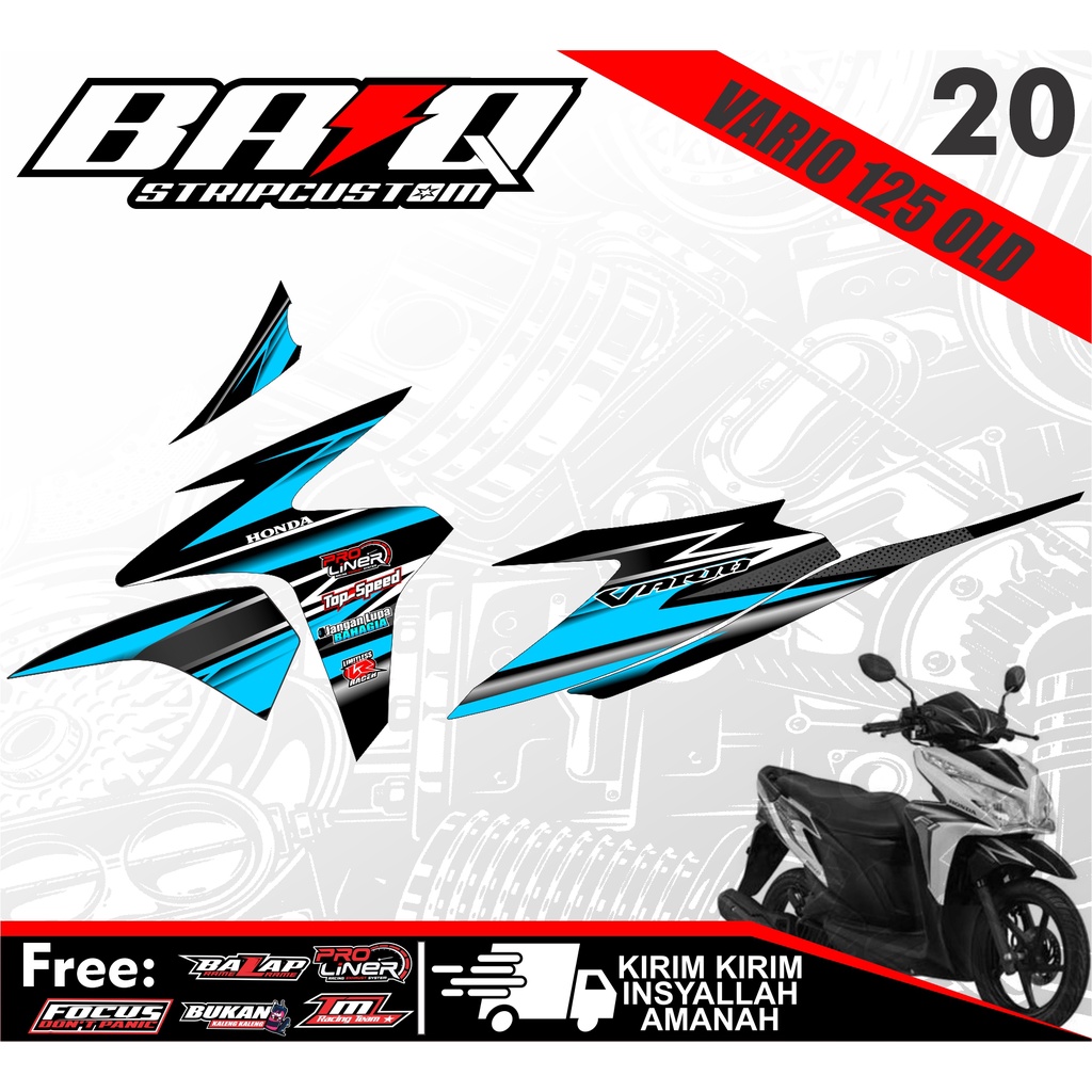STRIPING HONDA VARIO 125 OLD CUSTOM VARIASI RACING 20