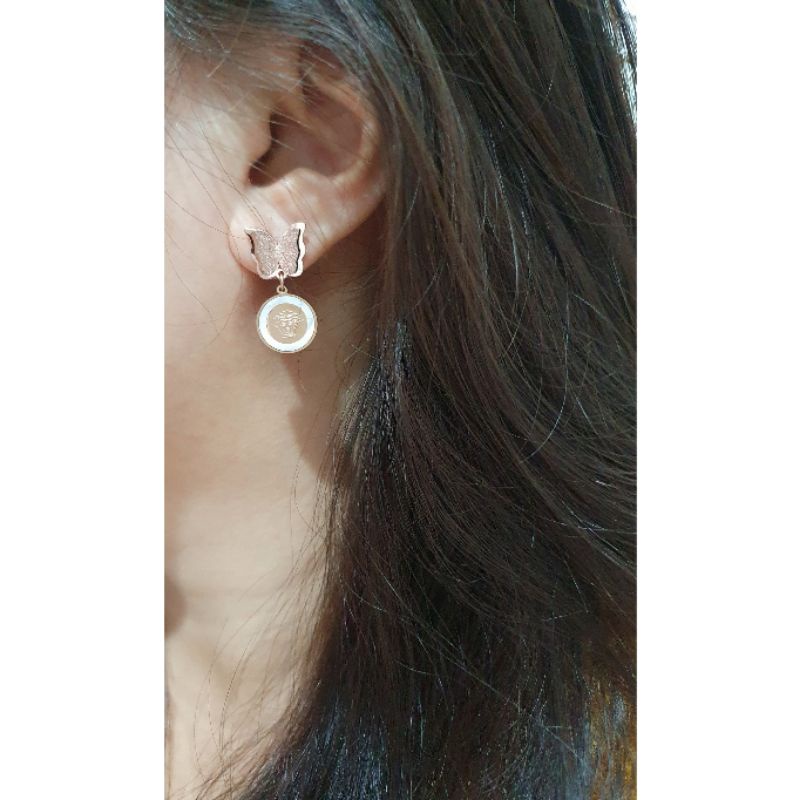 Anting Titanium Asli Anting Premium Quality Anti Karat Anti Alergi mirip emas asli Earring Stainless steel ori AT02