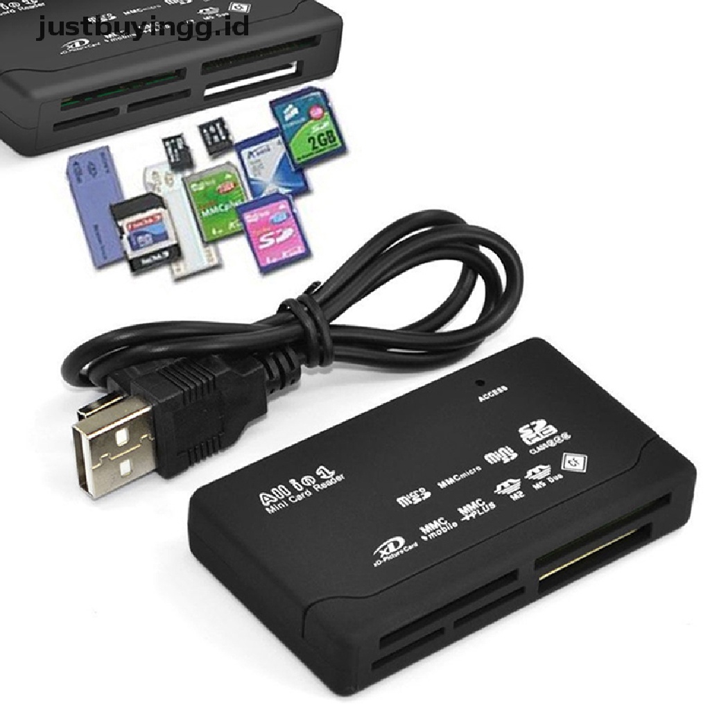 (Justbuyingg.Id) Card Reader Kartu Memori Eksternal All In One Mmc Xd Cf Ms Id