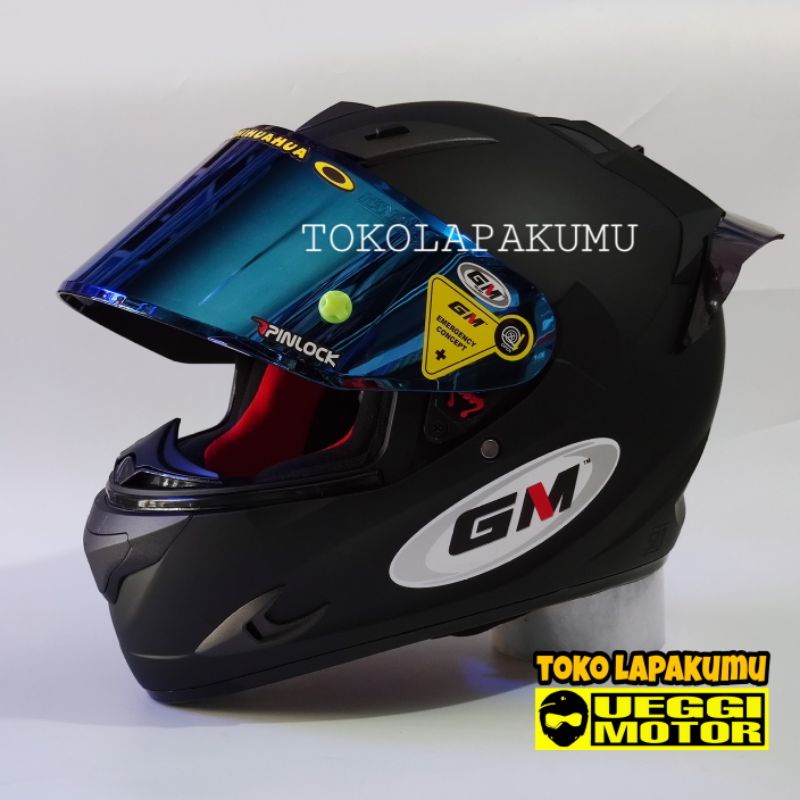 Jual Helm Fullface Gm Race Pro Gm Full Face Paket Ganteng Shopee Indonesia