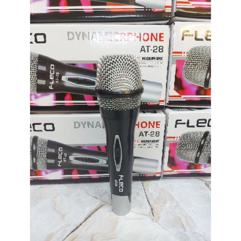 Microphone Kabel Fleco AT-28 Mic Kabel Fleco AT 28 - Mic Karaoke Murah