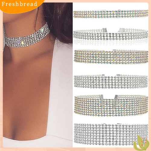 [TERLARIS]Women's Fashion Full Rhinestones Sparkling Choker Short Collar Necklace Jewelry