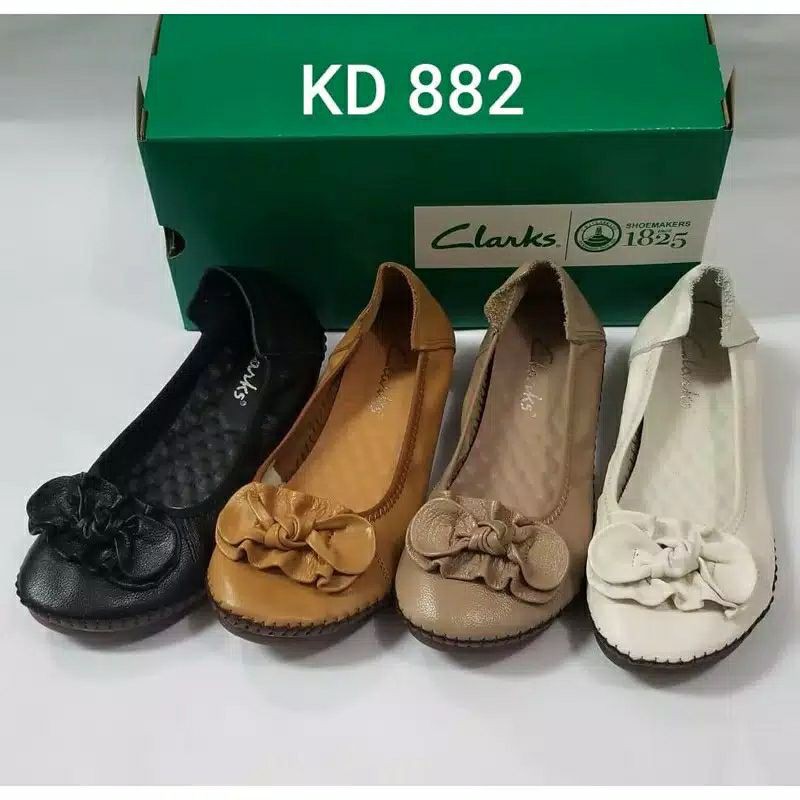 SEPATU FLAT CLARKS PITA TYPE KD882/ 882 KULIT ASLI