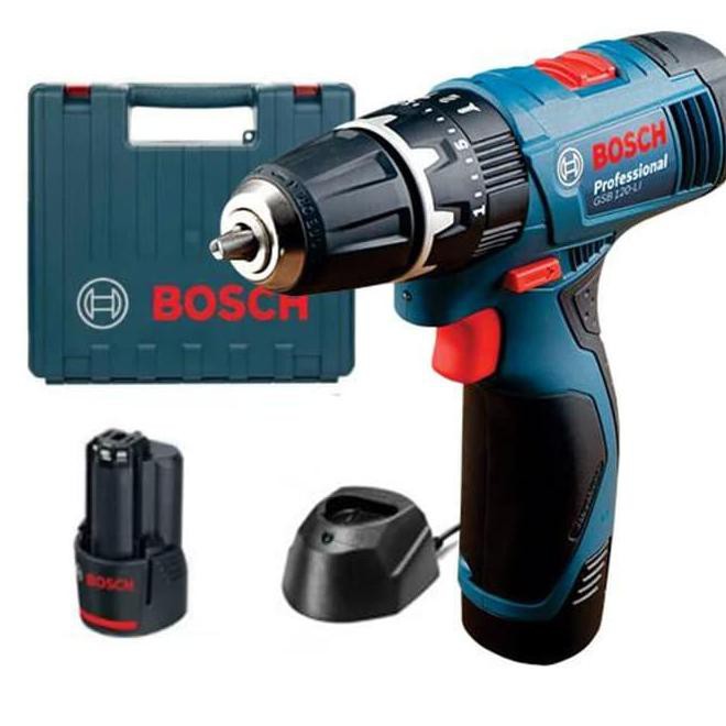 Bosch Gsb 120-Li Cordless Impact Drill / Bor Tembok Baterai 120 Li Best Seller