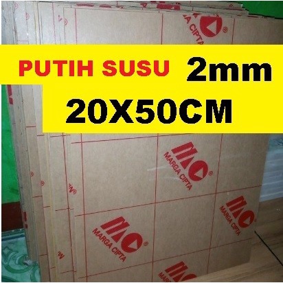 

Acrylic - Akrilik Putih Susu - Marga Cipta tebal 2mm ukuran 20x50cm