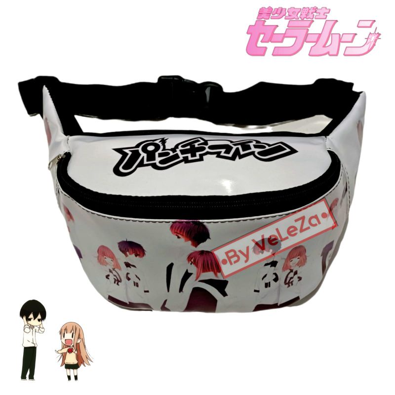 Tas anak selempang bahu waistbag anak karakter anime - tas anak