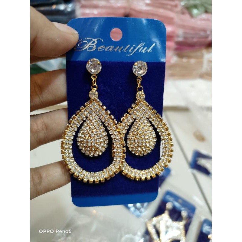 BARU  SEPASANG ANTING PENGANTEN WANITA/ ANTING PENGANTIN ANTING GLAMOUR ANTING KOREA