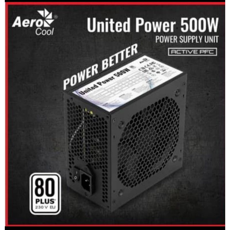 power supply psu aerocool 500w