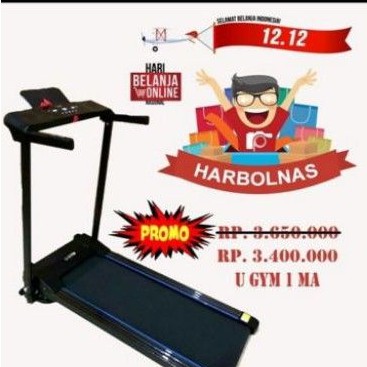 promo treadmill elektrik U GYM 1 AM