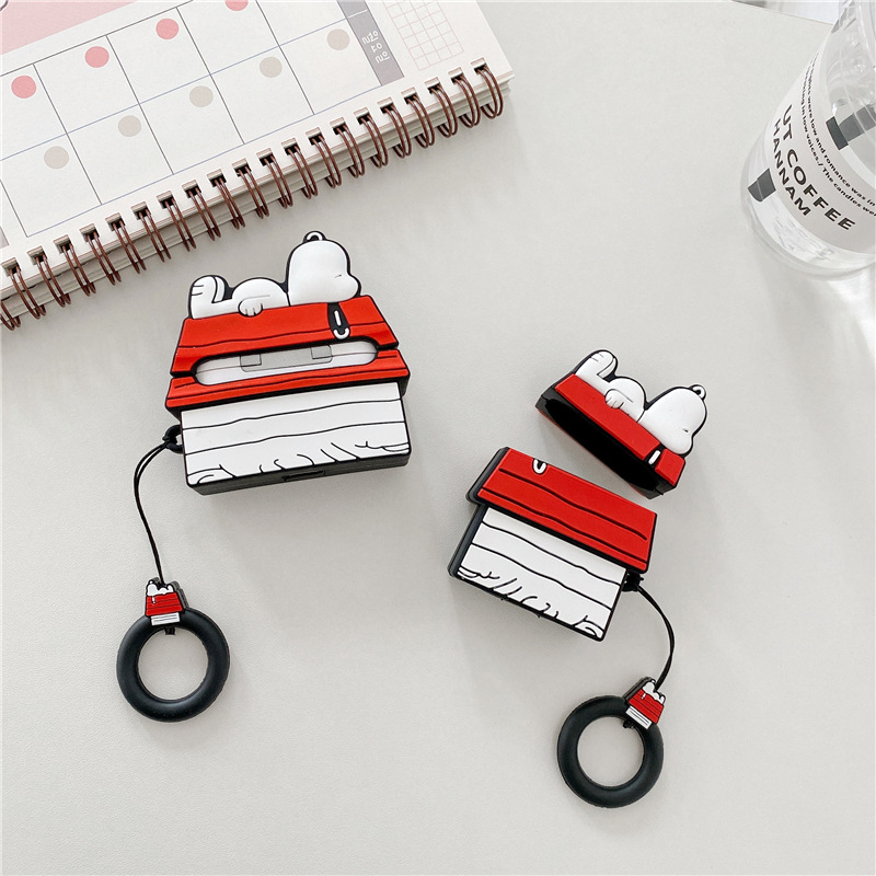 INPODS Casing Soft Case Silikon Motif Snoopy Untuk Apple Airpods 1 / 2 / 3 / 7 / 9 / 10 / I11 / I12